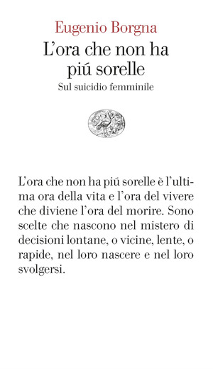L' ora che non ha più sorelle. Sul suicidio femminile