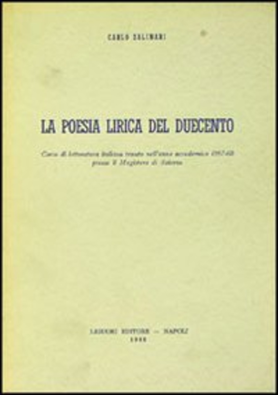 La poesia lirica del duecento
