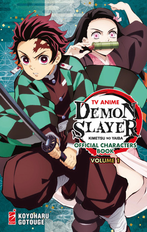TV anime Demon slayer. Kimetsu no yaiba official character's book. Con Adesivi