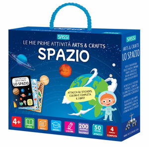 Lo spazio. Le mie prime attività arts & crafts. Ediz. a colori. Con 4 fondali. Con 200 trasferibili. Con 50 Adesivi