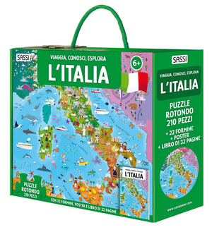 L' Italia. Viaggia, conosci, esplora. Ediz. a colori. Con 22 formine. Con puzzle rotondo. Con Poster