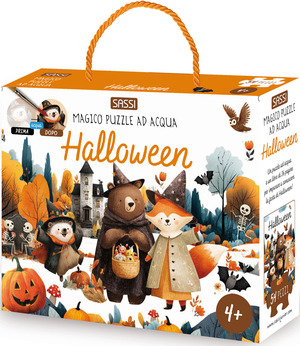 Halloween. Magico puzzle ad acqua. Ediz. illustrata. Con pennello. Con puzzle da 54 pezzi