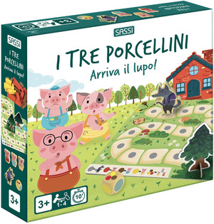 I tre porcellini. Arriva il lupo! I miei primi giochi di società. Nuova ediz. Con casetta 3D da costruire. Con pedine di legno. Con tabelloni. Con Carte