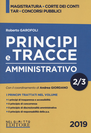 Principi e tracce. Amministrativo