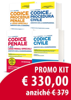 Codice civile e leggi complementari. Annotato con la giurisprudenza-Codice penale e delle leggi penali speciali. Annotato con la giurisprudenza-Codice di procedura civile. Annotato con la giurisprudenza-Codice di procedura penale e leggi speciali. Annotato con la giurisprudenza