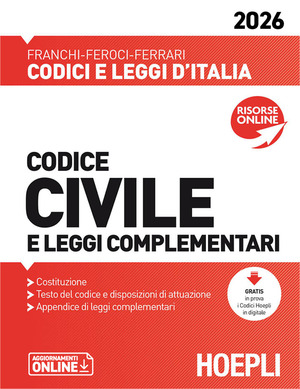 Codice civile e leggi complementari 2026. Nuova ediz.