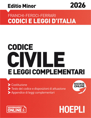 Codice civile e leggi complementari. Editio Minor 2026. Nuova ediz.