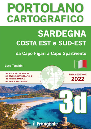 Sardegna costa est sud-est. Da Capo Figari a Capo Spartivento. Portolano cartografico
