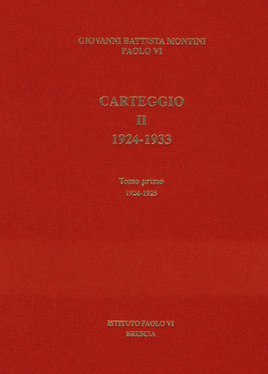 Carteggio. 1924-1933