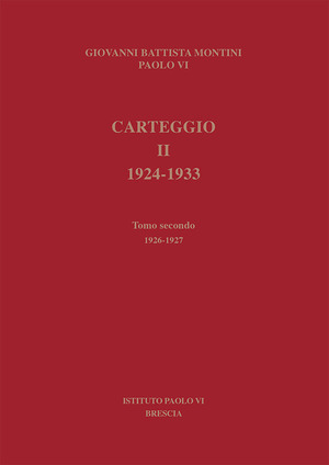 Carteggio 1924-1933