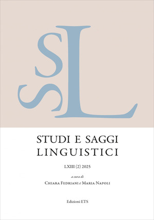 Studi e saggi linguistici (2025)