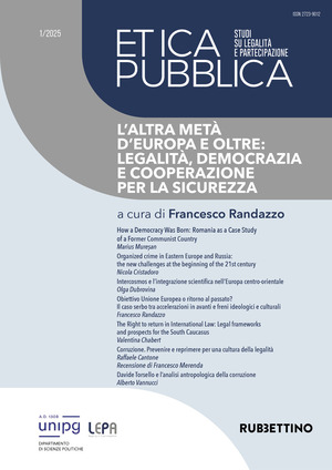 Etica pubblica. Studi su legalità e partecipazione (2025)
