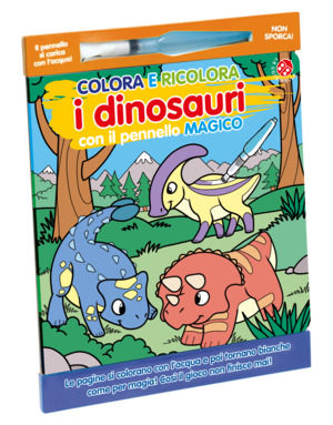 Colora e ricolora i dinosauri. Ediz. illustrata. Con pennello