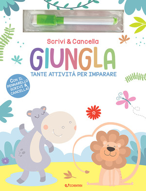 Giungla. Scrivi & cancella. Ediz. a colori. Con pennarello