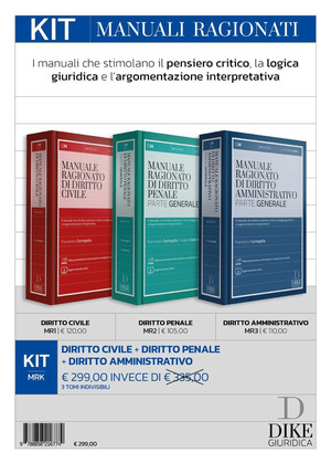 Kit manuali ragionati. Diritto civile. Diritto penale. Diritto amministrativo. Con aggiornamento online