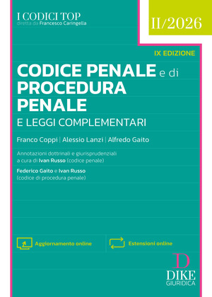 Codice penale e di procedura penale e leggi complementari. Top 2026. Nuova ediz. Con aggiornamento online. Con espansione online