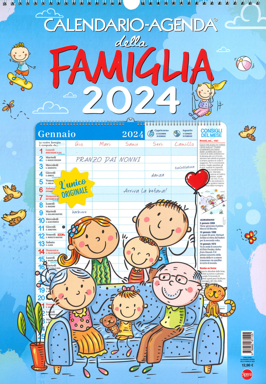  Calendario della Famiglia 2023-2024: La nuova versione dei  calendari familiari,Organizza Famiglia 12 Mesi,2023-2024 (Italian Edition):  Vitali, Viola, BOOKS, ATLANTIC: Libros