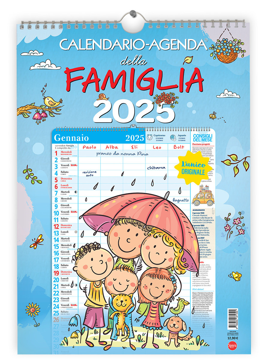 Calendario-agenda della famiglia 2025
