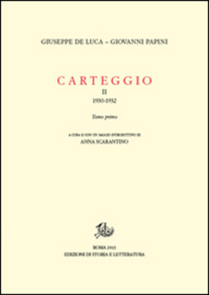 Carteggio (1930-1934)