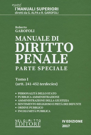 Manuale di diritto penale. Parte speciale