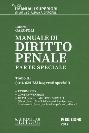 Manuale di diritto penale. Parte speciale