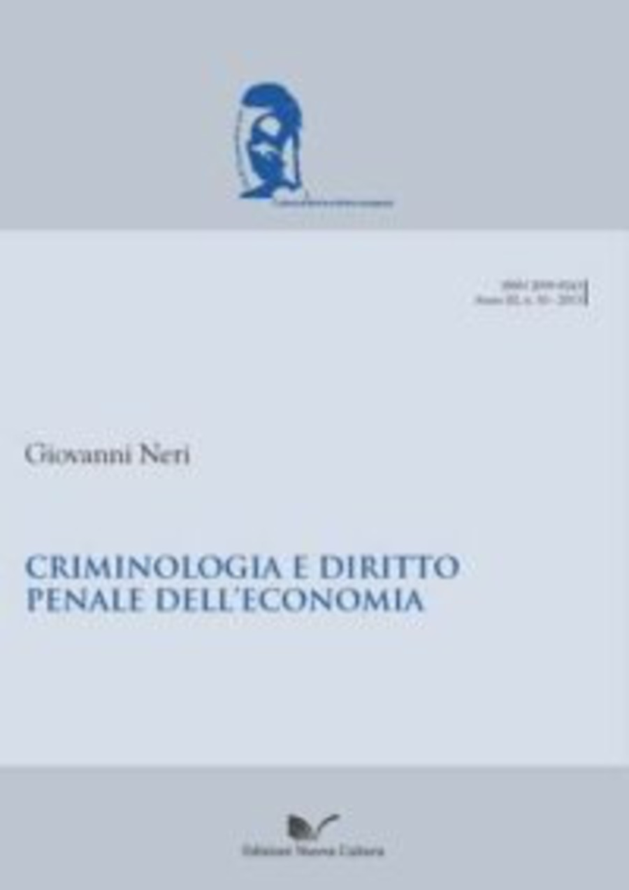 Criminologia e diritto penale dell'economia