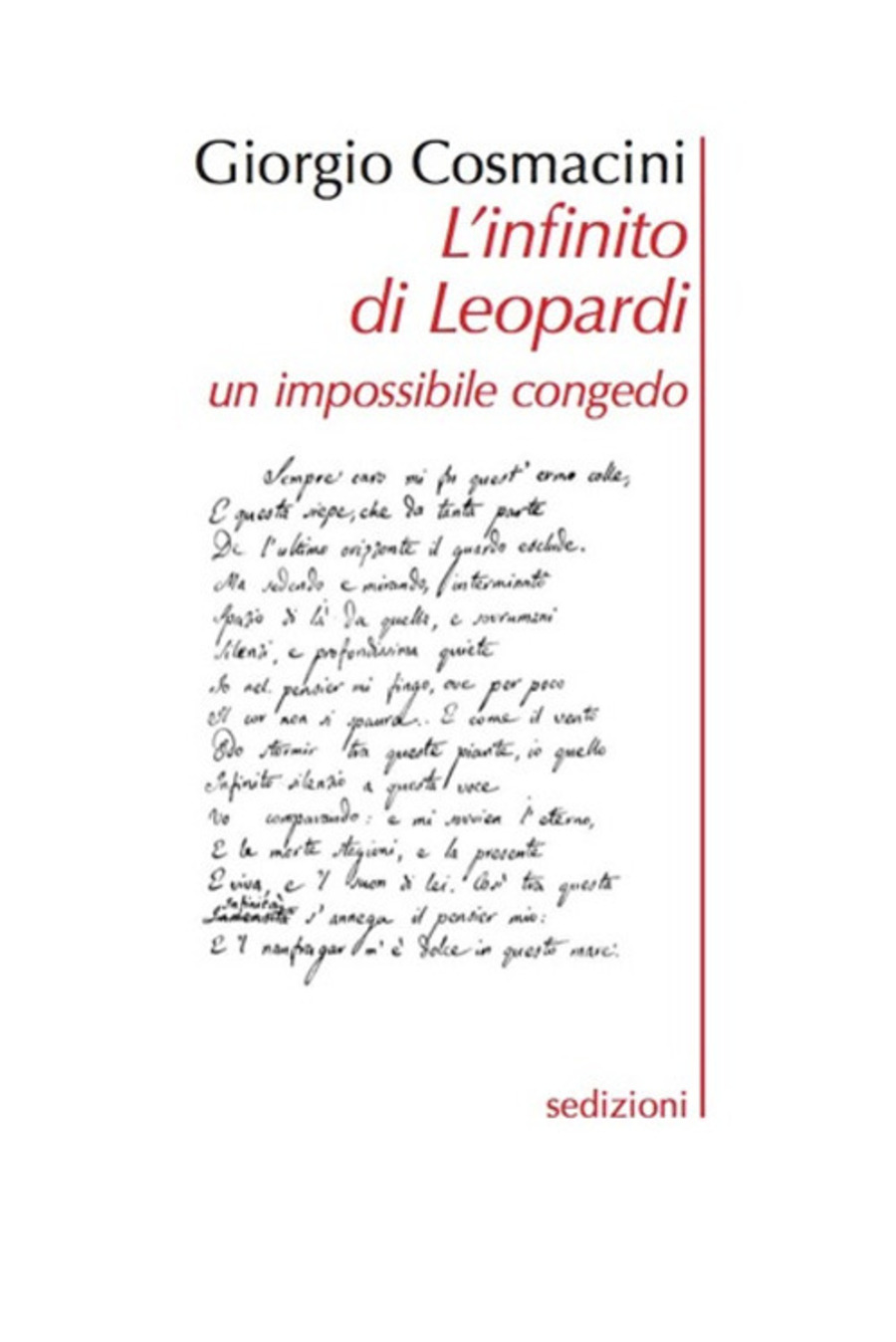 L' infinito di Leopardi. Un impossibile congedo