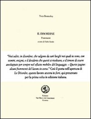 Il disordine. Frammenti. Testo francese a fronte