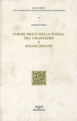 Forme brevi della poesia tra umanesimo e Rinascimento