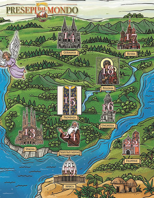 Presepi dal mondo. Calendario dell'Avvento 2021-Calendario Frate Indovino 2022. Il cammino dell'umanità. Calendario da parete e da tavolo. Ediz. illustrata