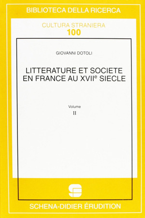 Littérature et société en France au XVIIe siècle