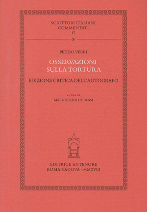 Osservazioni sulla tortura. Ediz. critica dell'autografo