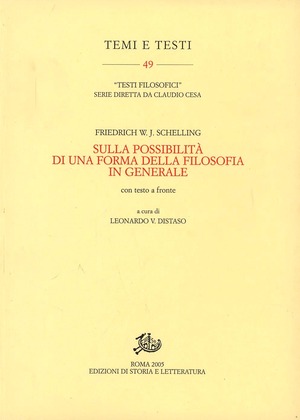 Sulla possibilità di una forma della filosofia in generale. Testo tedesco a fronte