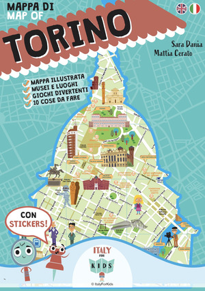 Mappa illustrata di torino. Con adesivi. Nuova ediz.
