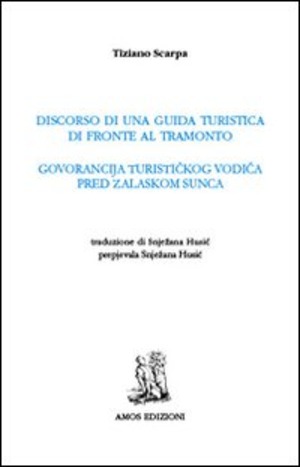Discorso di una guida turistica di fronte al tramonto