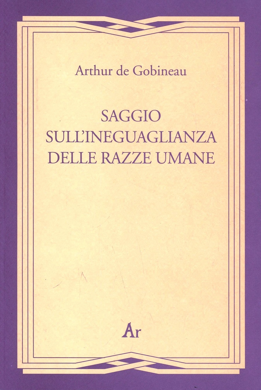 Saggio sull'ineguaglianza delle razze umane (rist. anast. Roma, 1912)