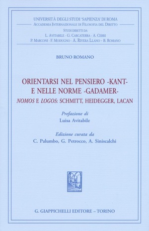 Orientarsi nel pensiero-Kant-e nelle norme-Gadamer-Nomos e Logos: Schmitt, Heidegger, Lacan