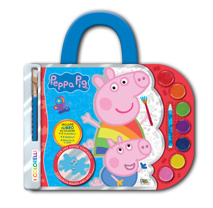 Peppa Pig. Valigetta con acquerelli. I colorelli. Ediz. a colori. Ediz. a spirale. Con acquerelli, pennello, pastello a cera bianco e 1 sorpresa