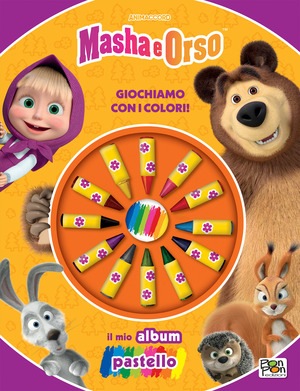 Giochiamo con i colori! Masha e Orso. Il mio album pastello. Ediz. a colori. Con 12 pastelli a cera