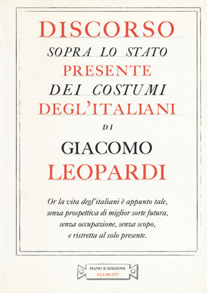 Discorso sopra lo stato presente dei costumi degl'italiani