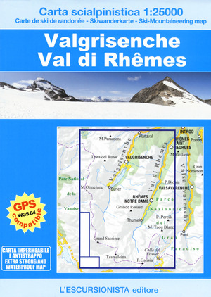 Valgrisenche, Val di Rhêmes. Carta scialpinistica 1:25.000. Ediz. multilingue