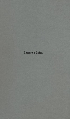 Lettere a Luisa