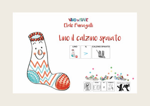 Lino il calzino spaiato. Testo in simboli. Schede per Kamishibai. Ediz. illustrata. Con audiolibro