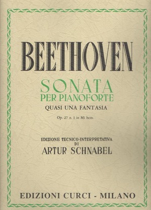 Sonata Op. 27, n. 1 in Mib. Per pianoforte. Spartito