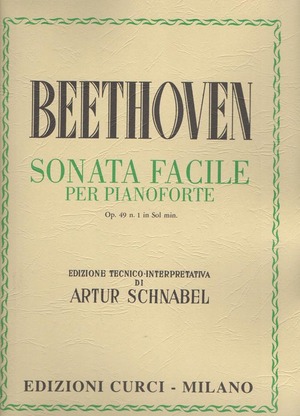 Sonata Op. 49, n. 1 in Sol minore. Per pianoforte. Spartito