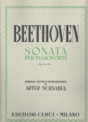Sonata Op. 54 in Fa. Per pianoforte. Spartito
