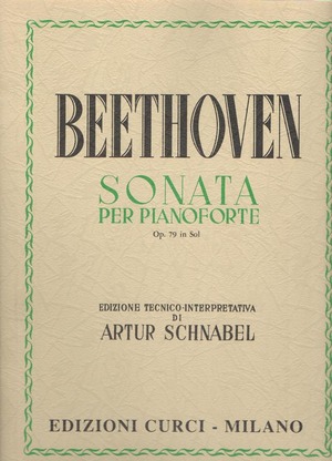 Sonata Op. 79 in Sol. Per pianoforte. Spartito
