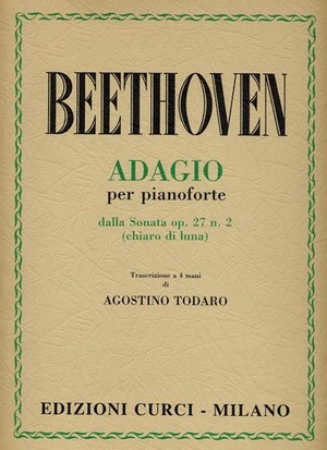 Adagio dalla sonata Op. 27 n. 2 «Al chiaro di luna». Per pianoforte. Spartito