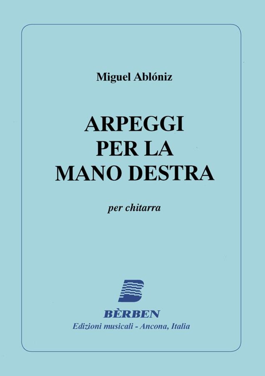 Arpeggi per la mano destra. Spartito
