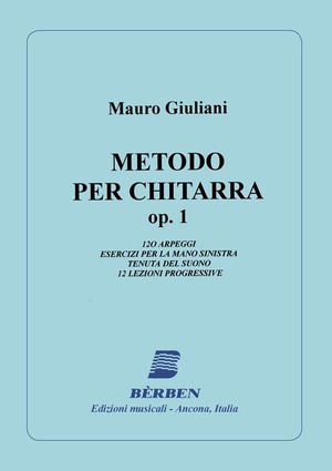Metodo per chitarra Op. 1. 120 arpeggi. Esercizi per la mano sinistra. Tenuta del suono. Spartito. Metodo